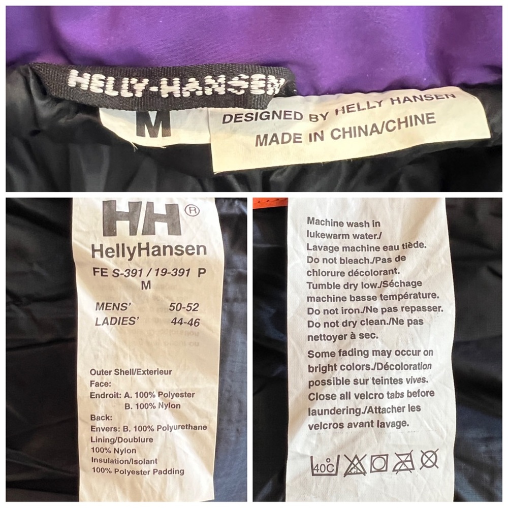 ✖️SOLD✖️•HELLY HANSEN• Purple/Black Parka Winter Coat Unisex - Picture 14 of 15